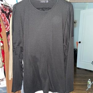 Plus size ribbed lounge set